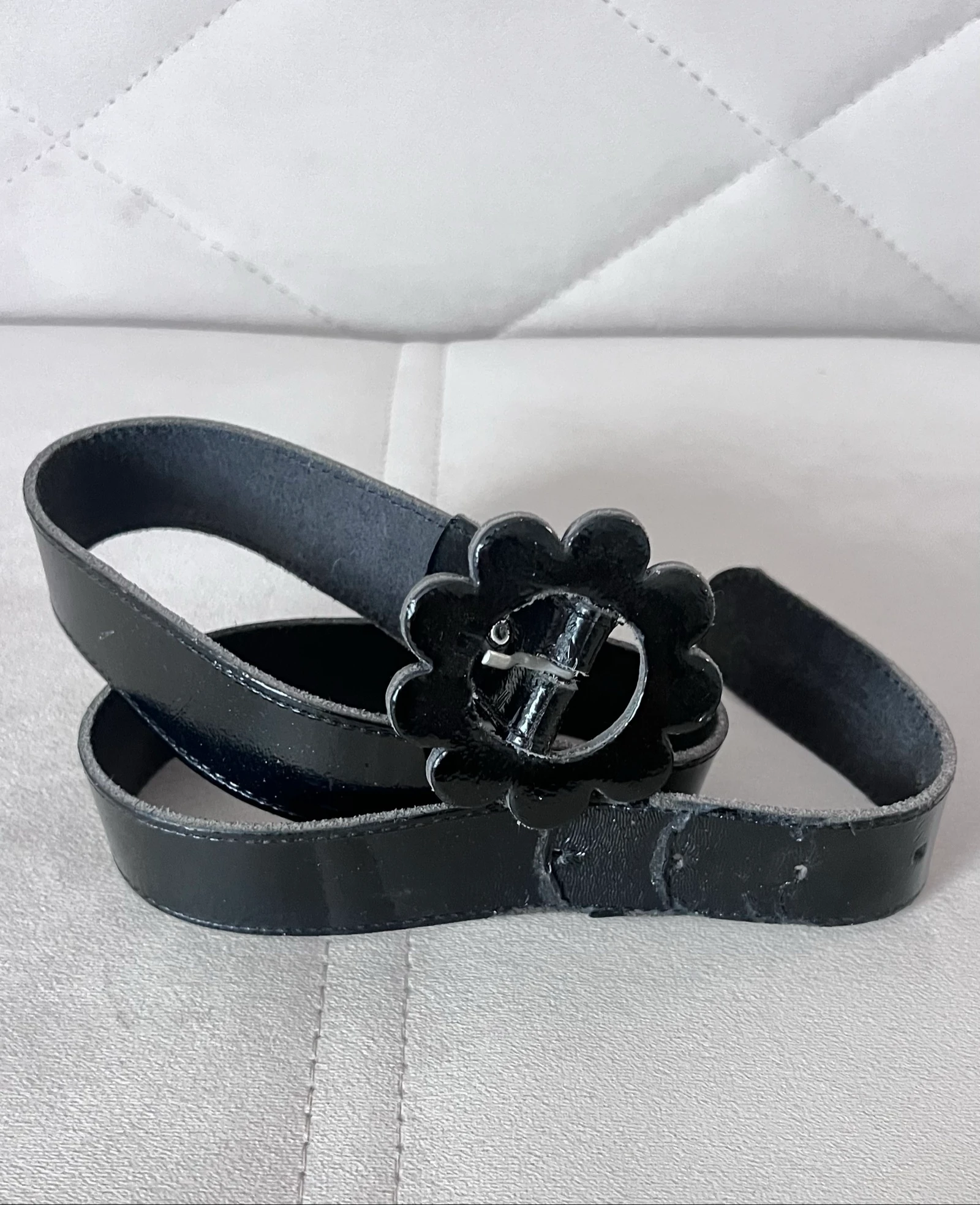 Black belt with flower buckle – photo 4
